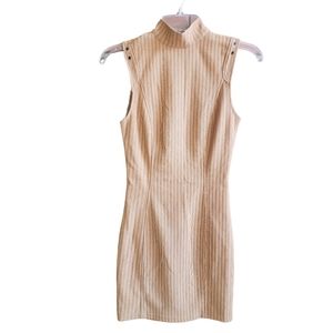 Atl.B Mini Party Mockneck Short Sleeve Dress Cutout Back size small